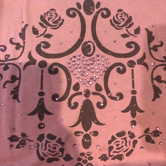 Beautiful Purple Heart Embelished Tank Top Size L - Picture 3 of 6